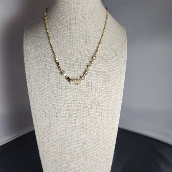 Kendra Scott Madelyn Gold Strand Necklace crystal, pearl and stone - Picture 6 of 10